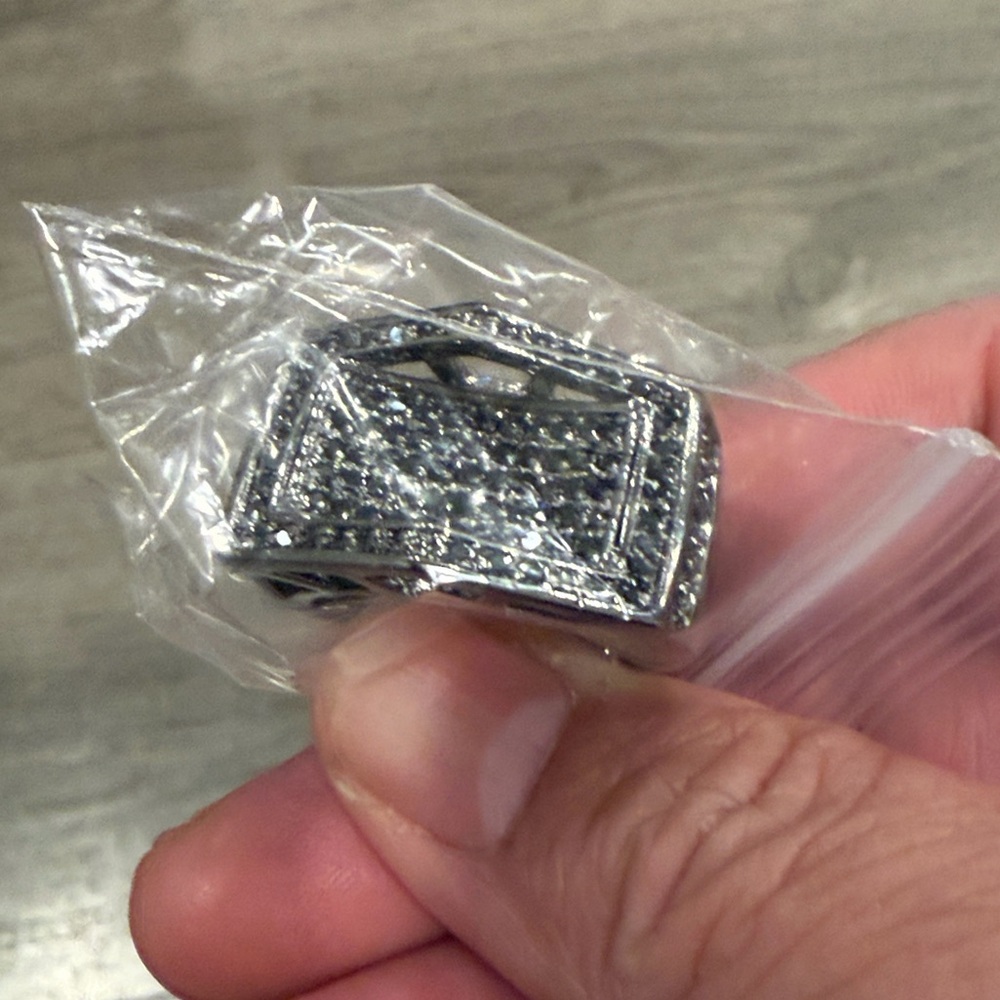 Bridge Black Bling Bling Ring Cubic Zirconium CZ Size 11